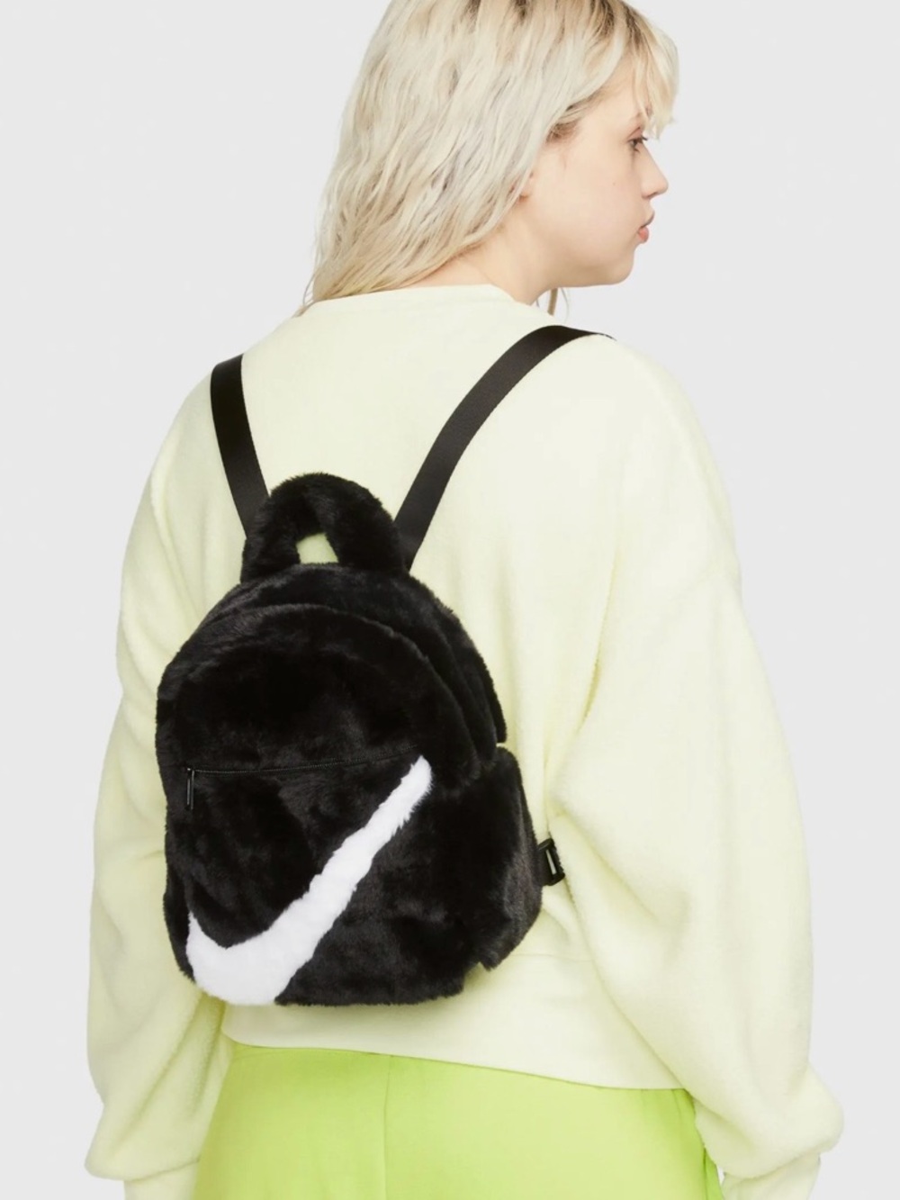 Nike Sportswear Futura 365 Faux Fur Mini Backpack NWT